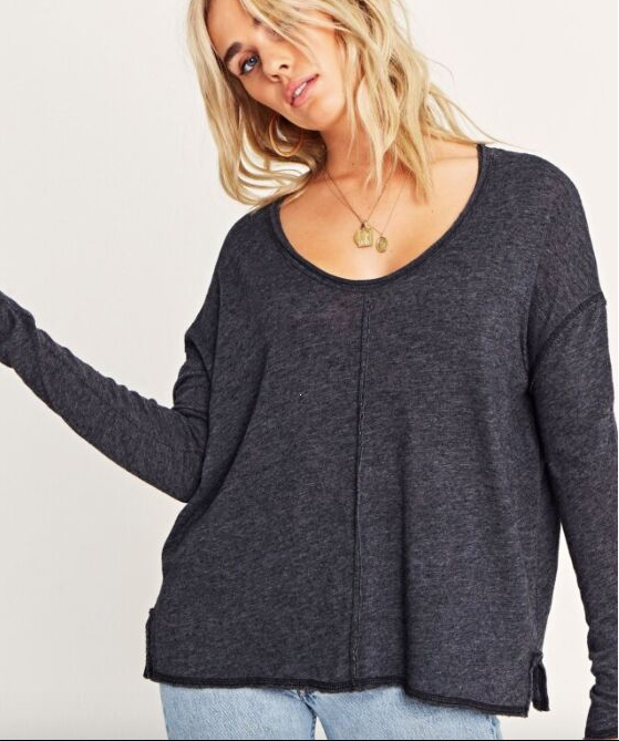 Long Sleeve Scoop Neck Tee
