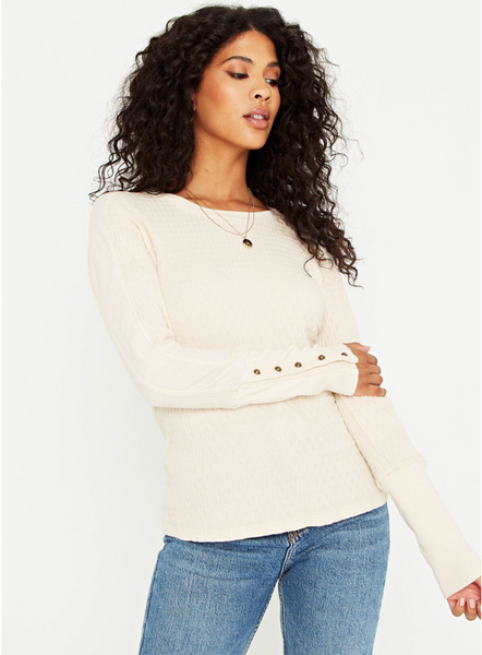 Long Sleeve Contrast Panel Top