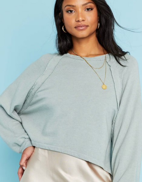 Light Sage Raglan Sweatshirt