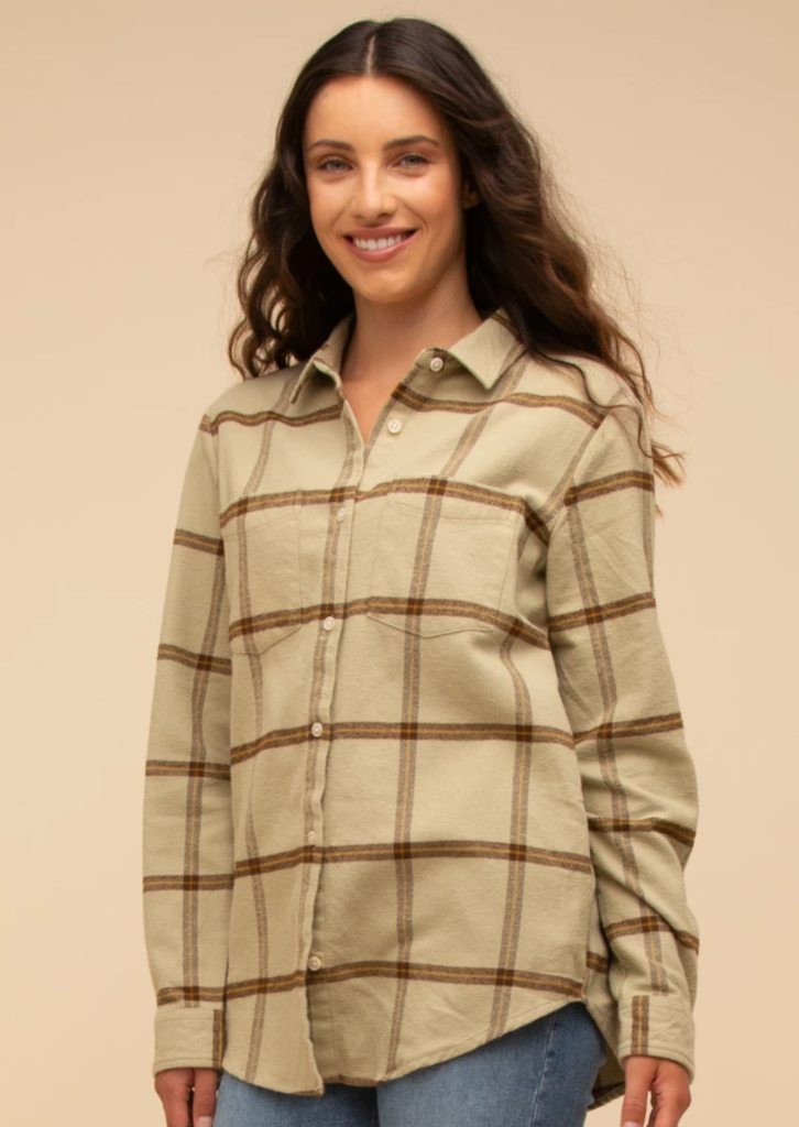 Plaid "Bell Rock" Button Down Top