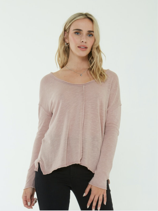 Long Sleeve Scoop Neck Tee