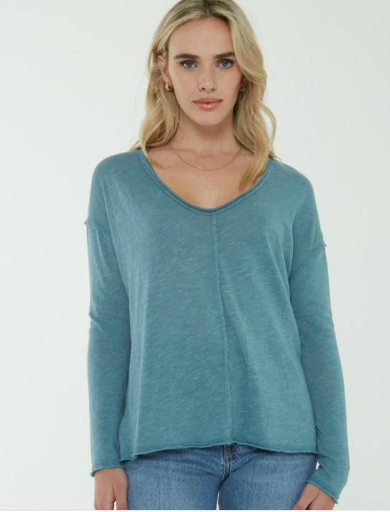 Long Sleeve Scoop Neck Tee