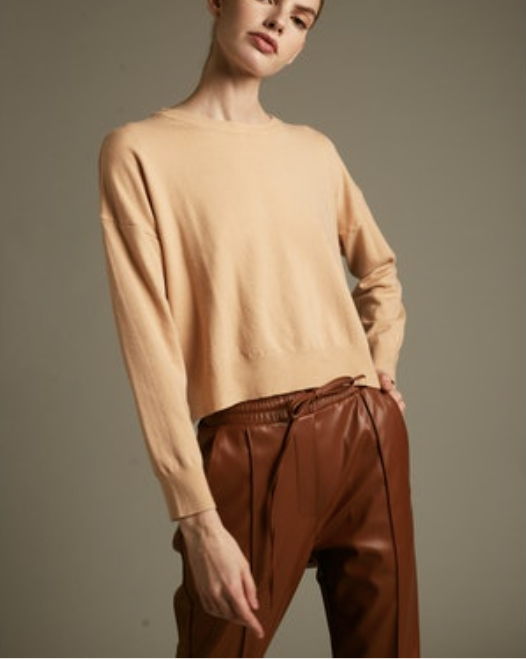 Deluc Polly Crewneck Cropped Sweater