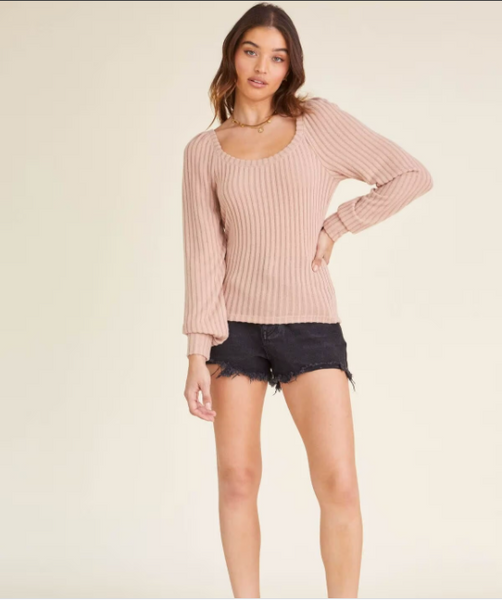 Harlee Cozy Square Neck Ribbed Top
