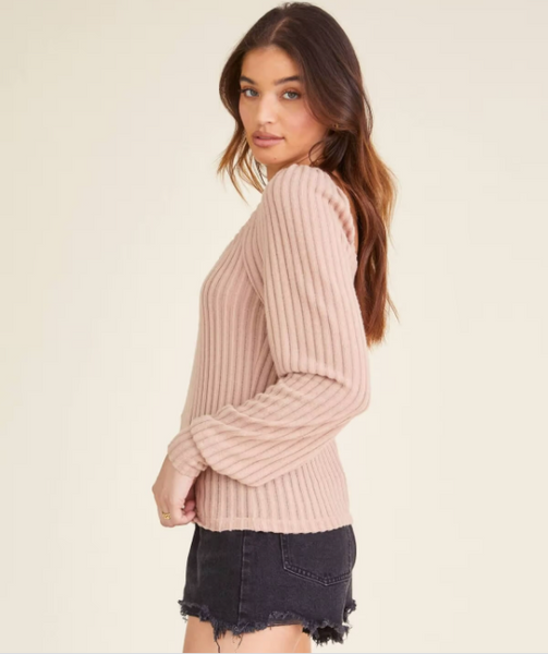Harlee Cozy Square Neck Ribbed Top