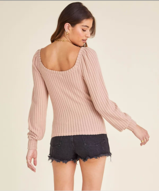 Harlee Cozy Square Neck Ribbed Top