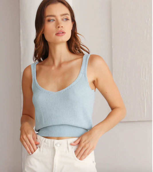 Knititude Kimi Cloud Blue Sweater Tank