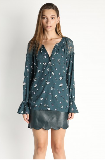 V neck peasant top hot sale