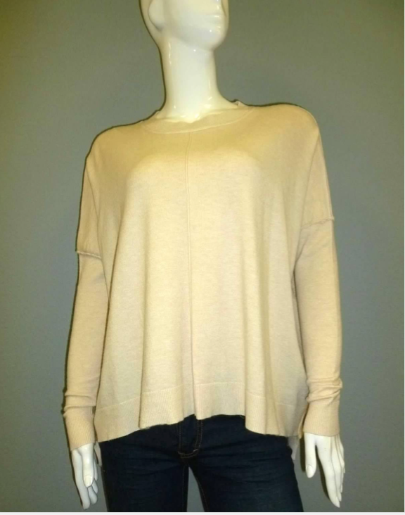 Crew Neck Dolman Sleeve Sweater