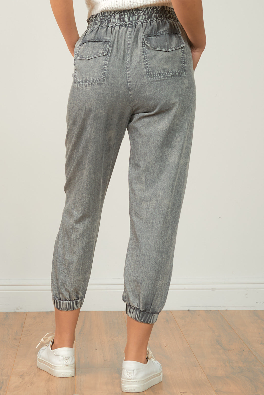 Elan Grey Wash Jogger Pants