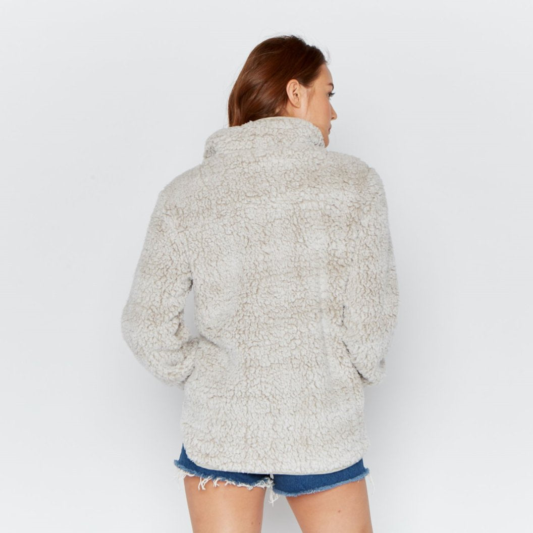 Oatmeal Sherpa Pullover