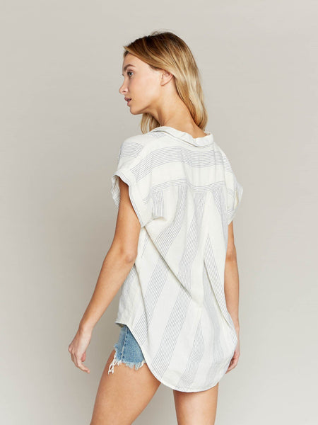 Tania Short Sleeve Camp Style Top