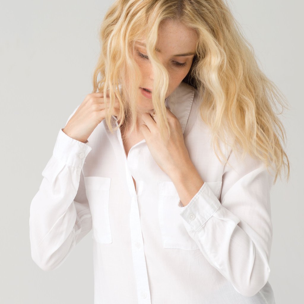 Long Sleeve White Button Down Shirt