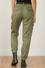 Elan Olive Terrance Cargo Joggers