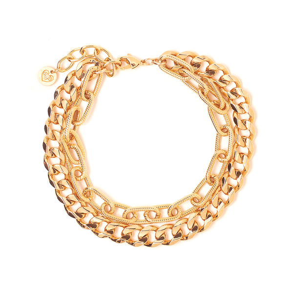 Tess + Tricia Quinn Gold Double Link Bracelet