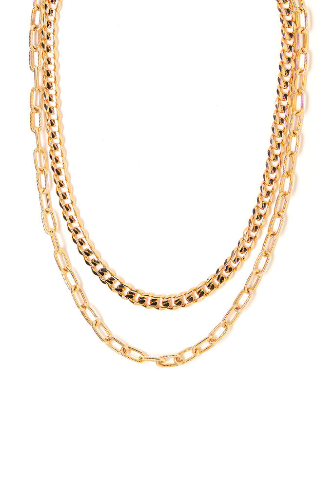Tess + Tricia Gold Quinn Double Chain Necklace