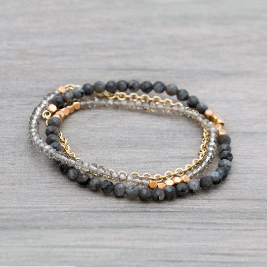 Fifi Triple Wrap Beaded Bracelet