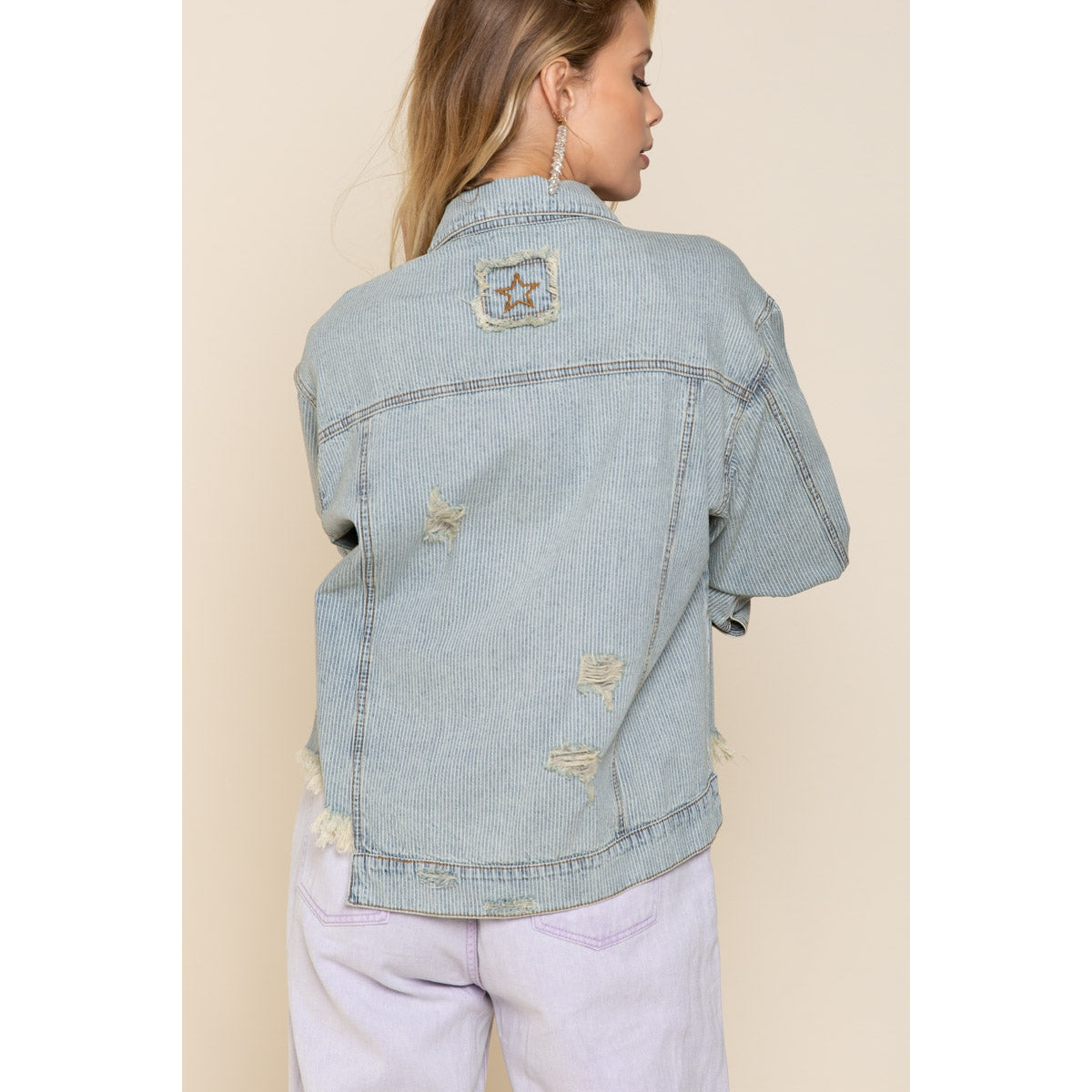 Striped Denim Jacket