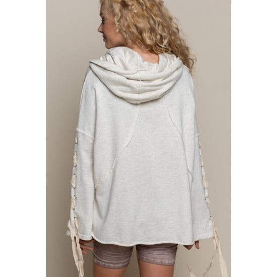 Cowl Neck Relaxed Fit Hoodie