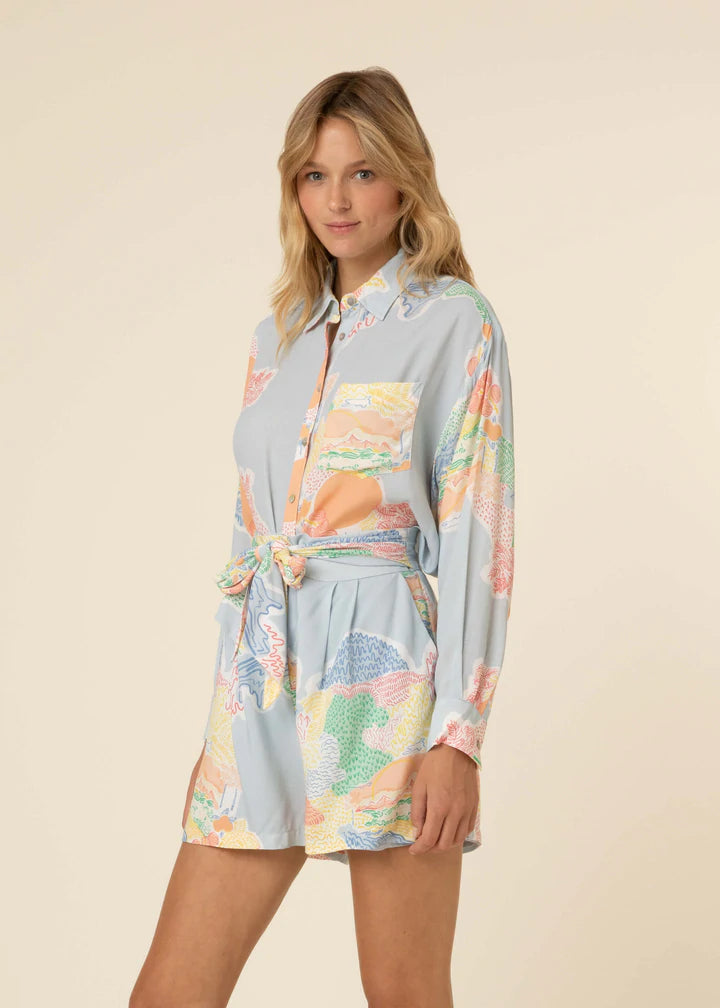 FRNCH Vanessa Pastel Patterned Top