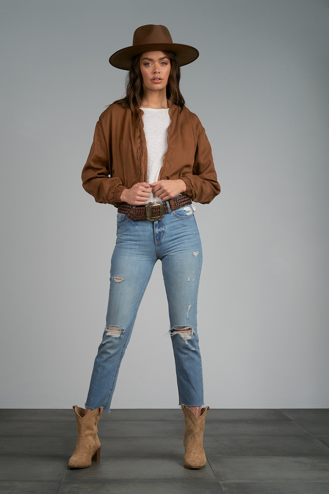 Elan Topper Copper Bomber Jacket