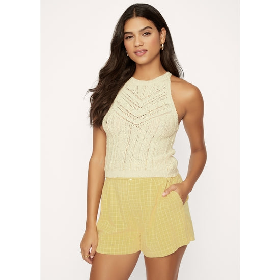 Natural Halter Sweater Top