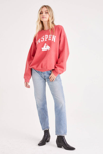 Red Aspen Crew Neck Sweatshirt