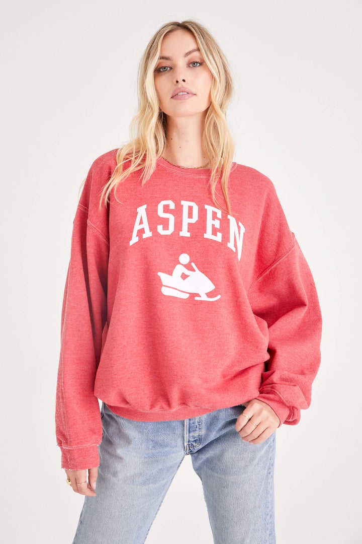Red Aspen Crew Neck Sweatshirt