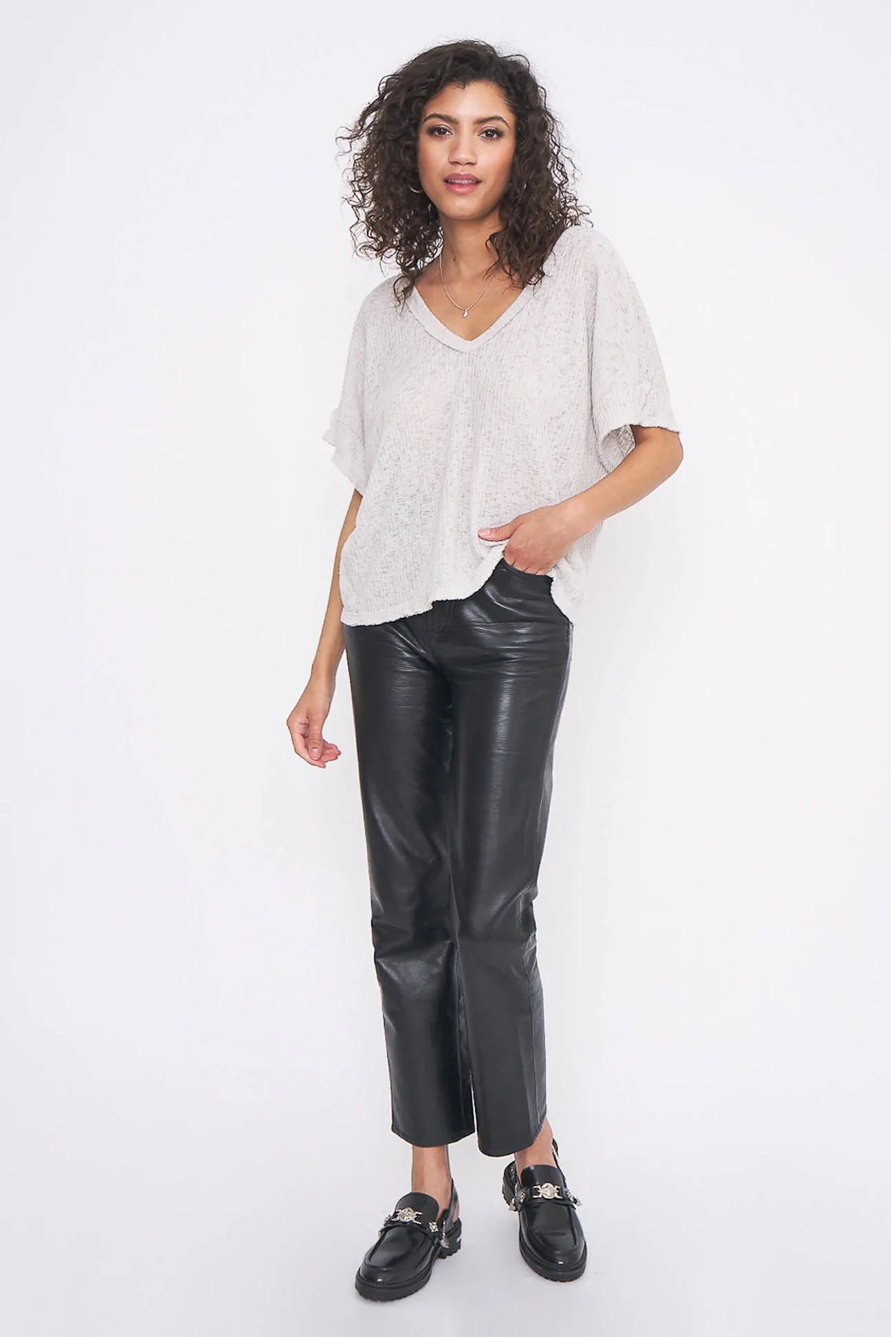 Project Social T Easy to Love Double V Rib Tee