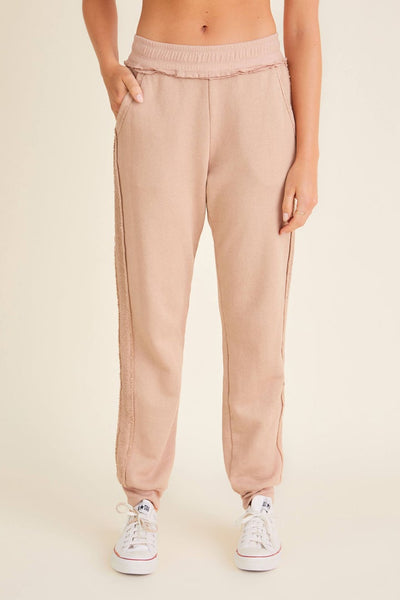 Tan Eclipse Seamed Sweatpants