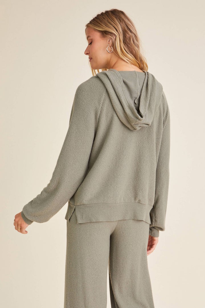 Wild Thyme Cozy Rib Hoodie Sweatshirt