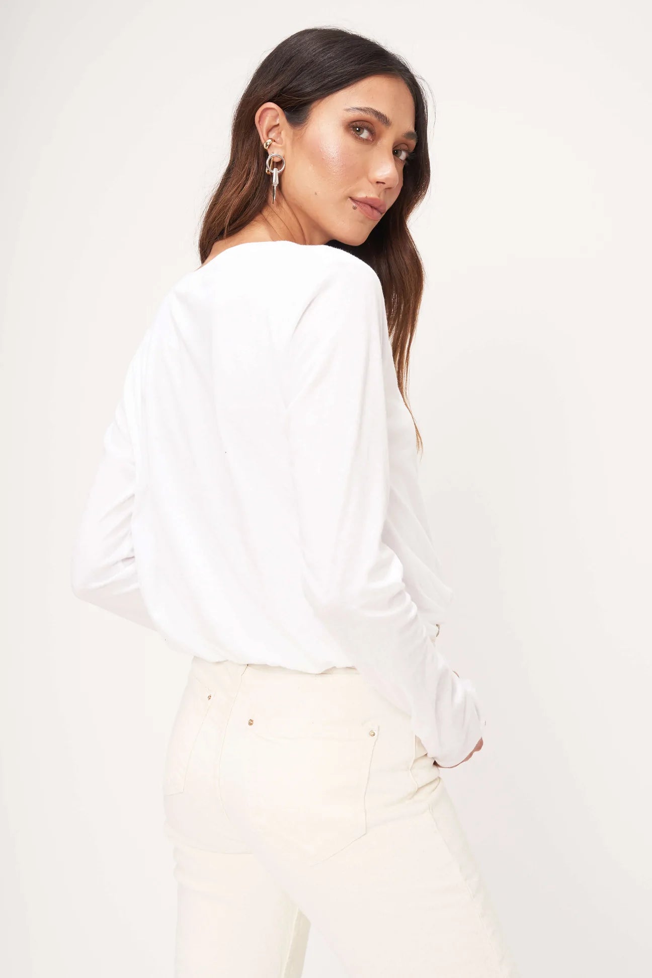 Project Social T White Gimme Love Bubble Long Sleeve