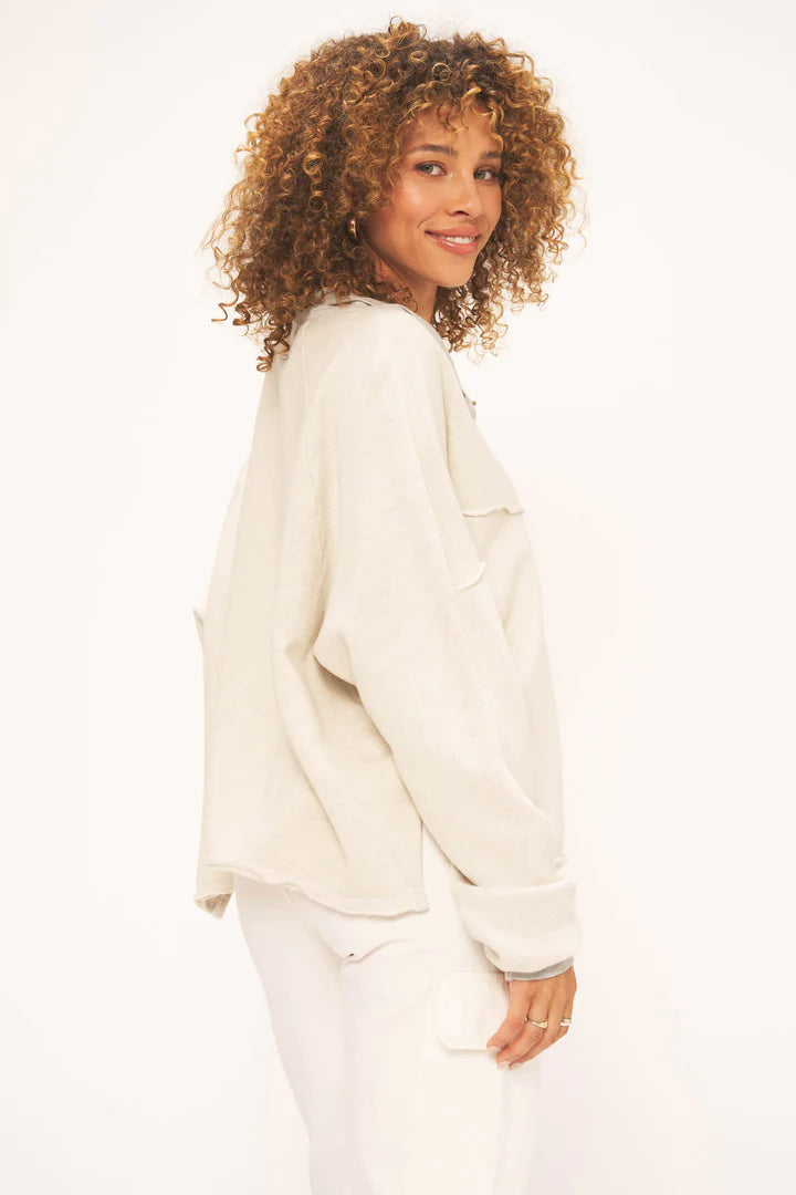 Project Social T Jada Oatmeal Half Zip Sweatshirt