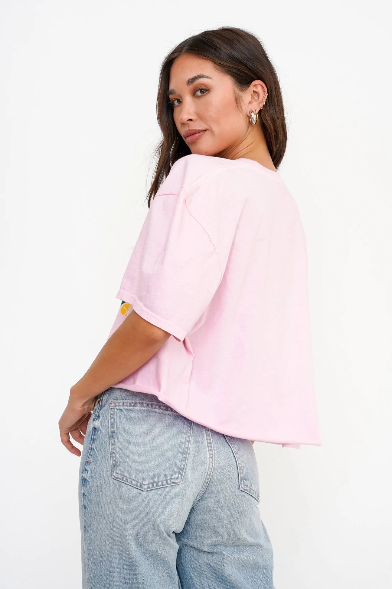 Project Social T Pink Palm Beach Tennis Cropped Tee