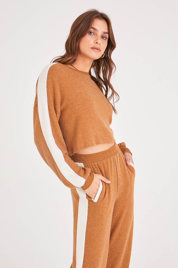Cinnamon/Oatmeal Sportif Crew Sweatshirt