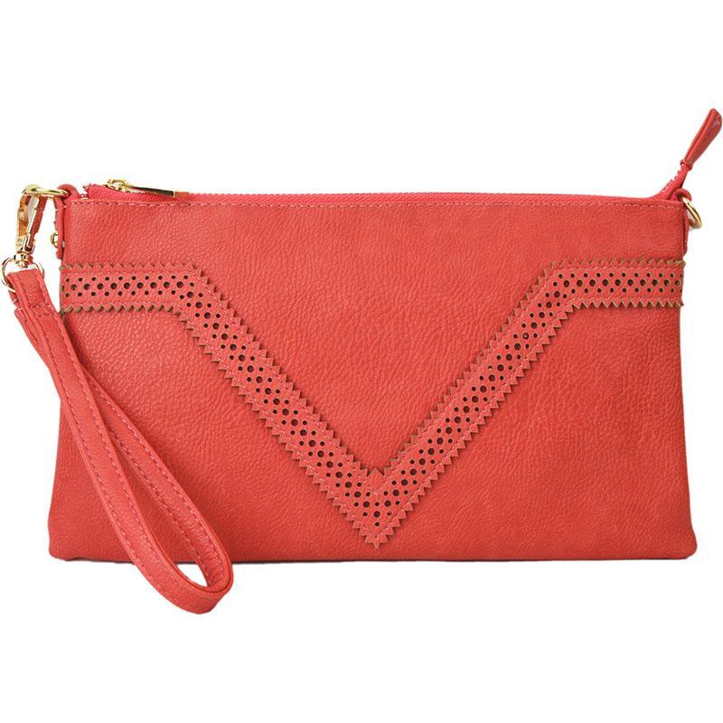 Lattice V-Front Crossbody Purse