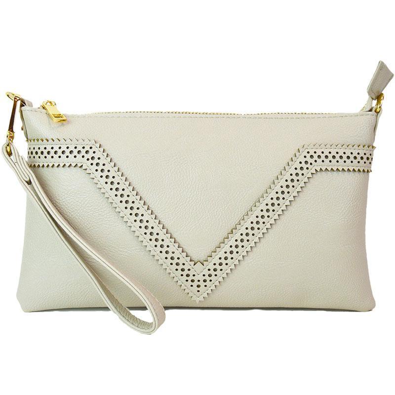 Lattice V-Front Crossbody Purse