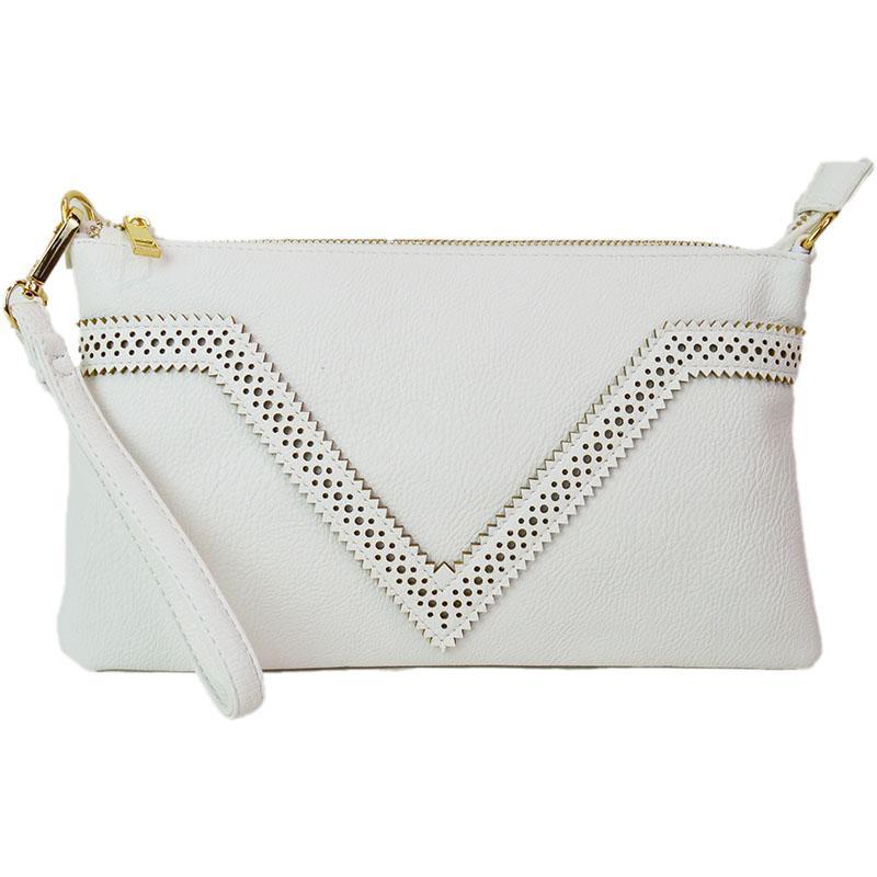 Lattice V-Front Crossbody Purse